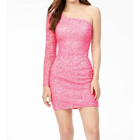 NEW ASHLEYLAUREN cocktail dress in neon pink